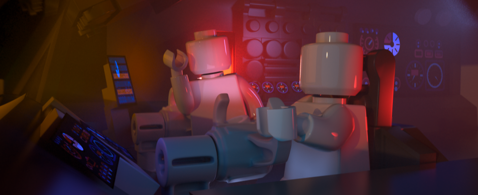 Lego Man in a space scene